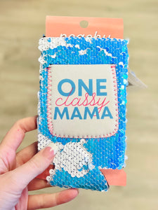 Sequin Slim Can Koozie with Pocket (Skinny Cans)