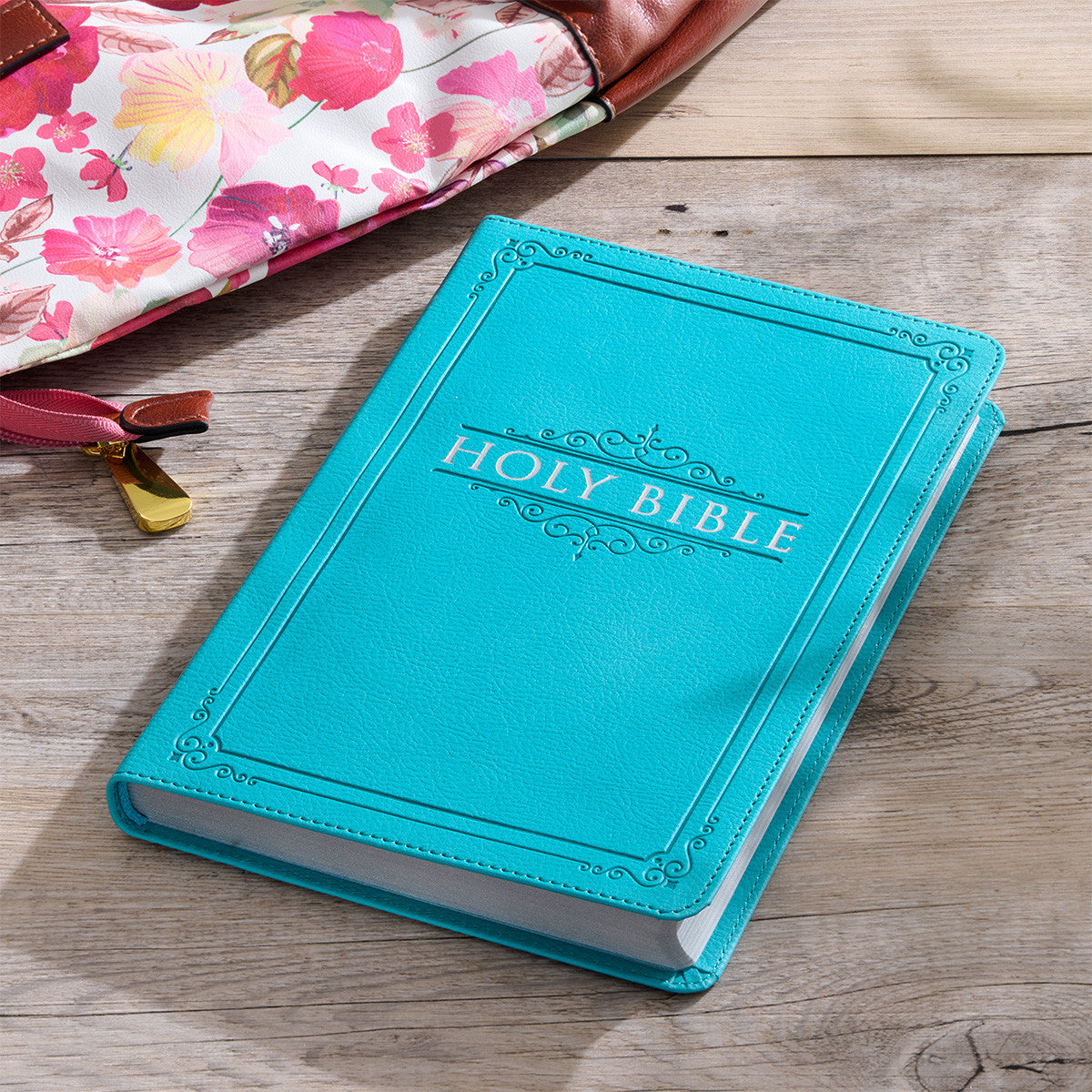 Teal Bible KJV Gift & Award Faux Leather