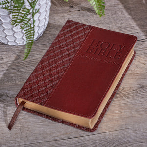 Saddle Tan  Faux Leather Compact KJV Bible