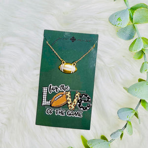 Love Of The Game Football Necklace