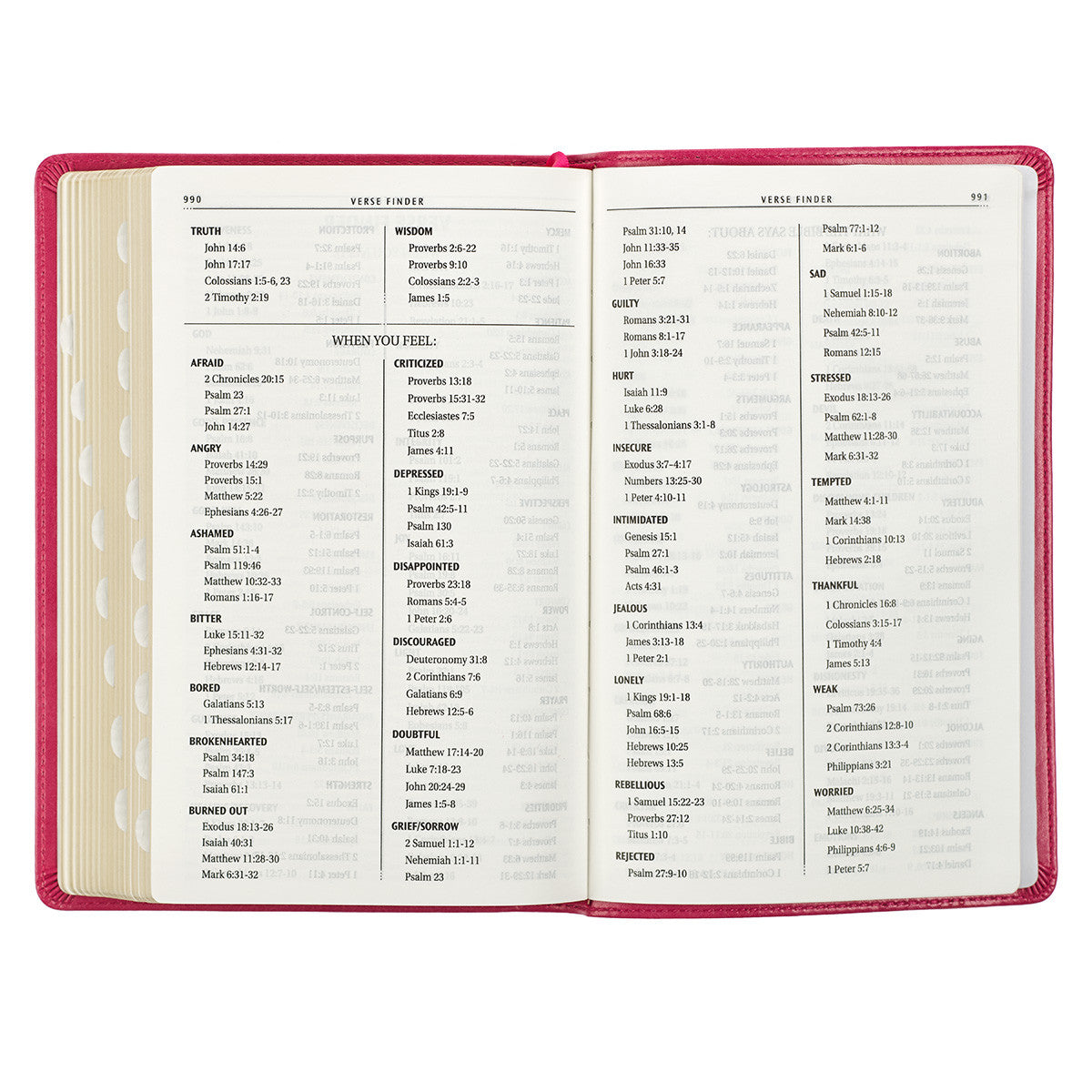 Pink Thumb Index KJV Gift Deluxe Bible