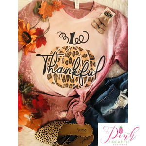 Thankful Pumpkin Bleached Tee