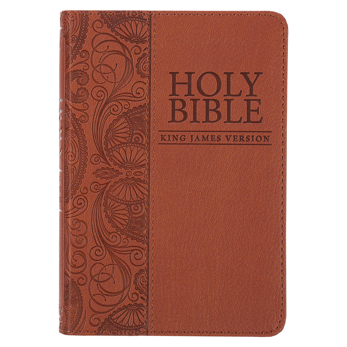 Mini Pocket Bible KJV Toffee Brown Faux Leather