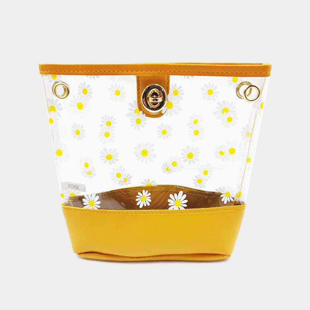 Daisy Print Clear Purse