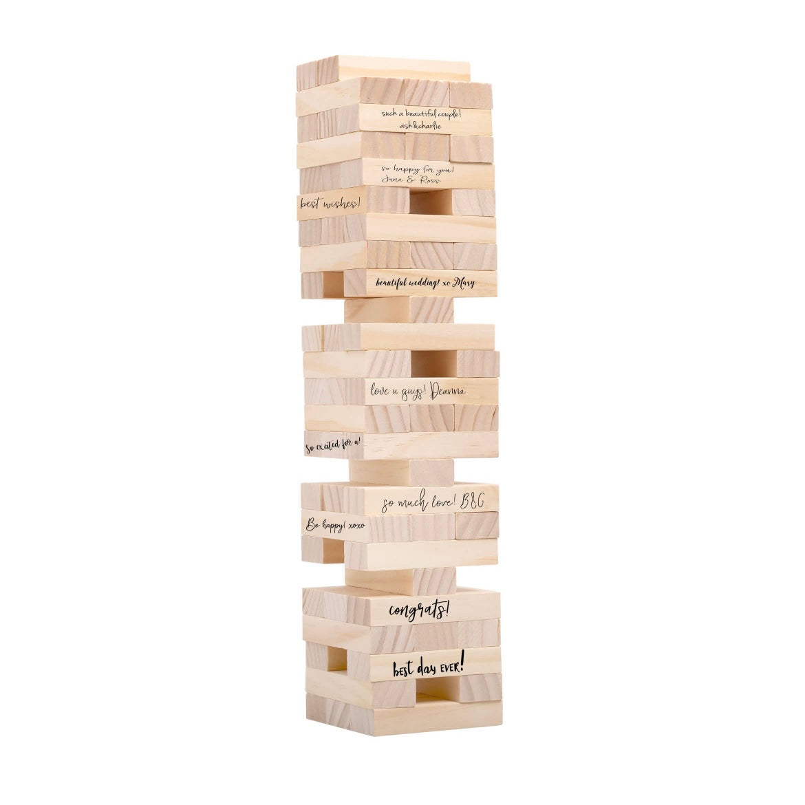 Wooden Wedding Guest Book Signature Stackable Blocks