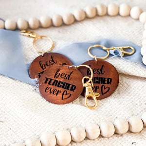 Handmade Wooden Engraved Keychain