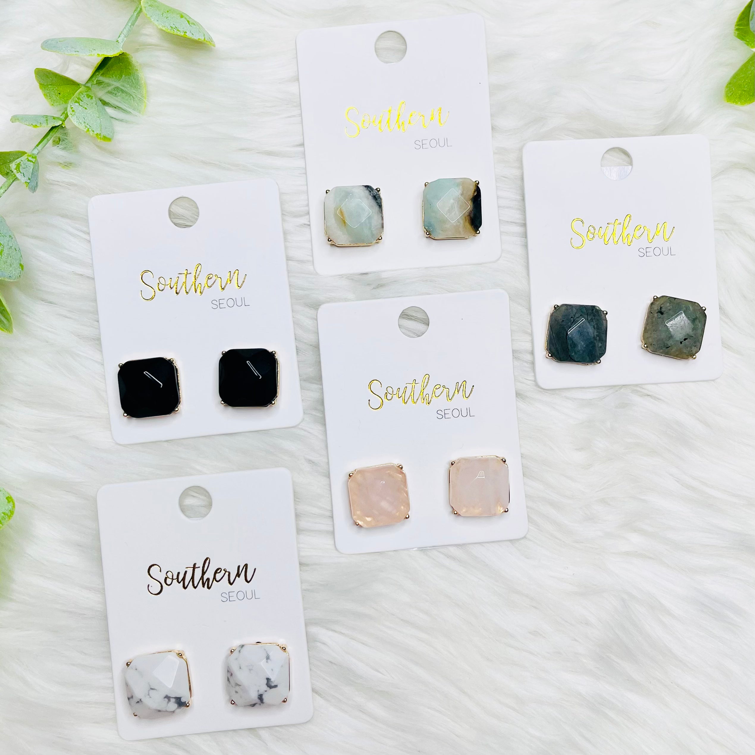 Square Stud Earrings