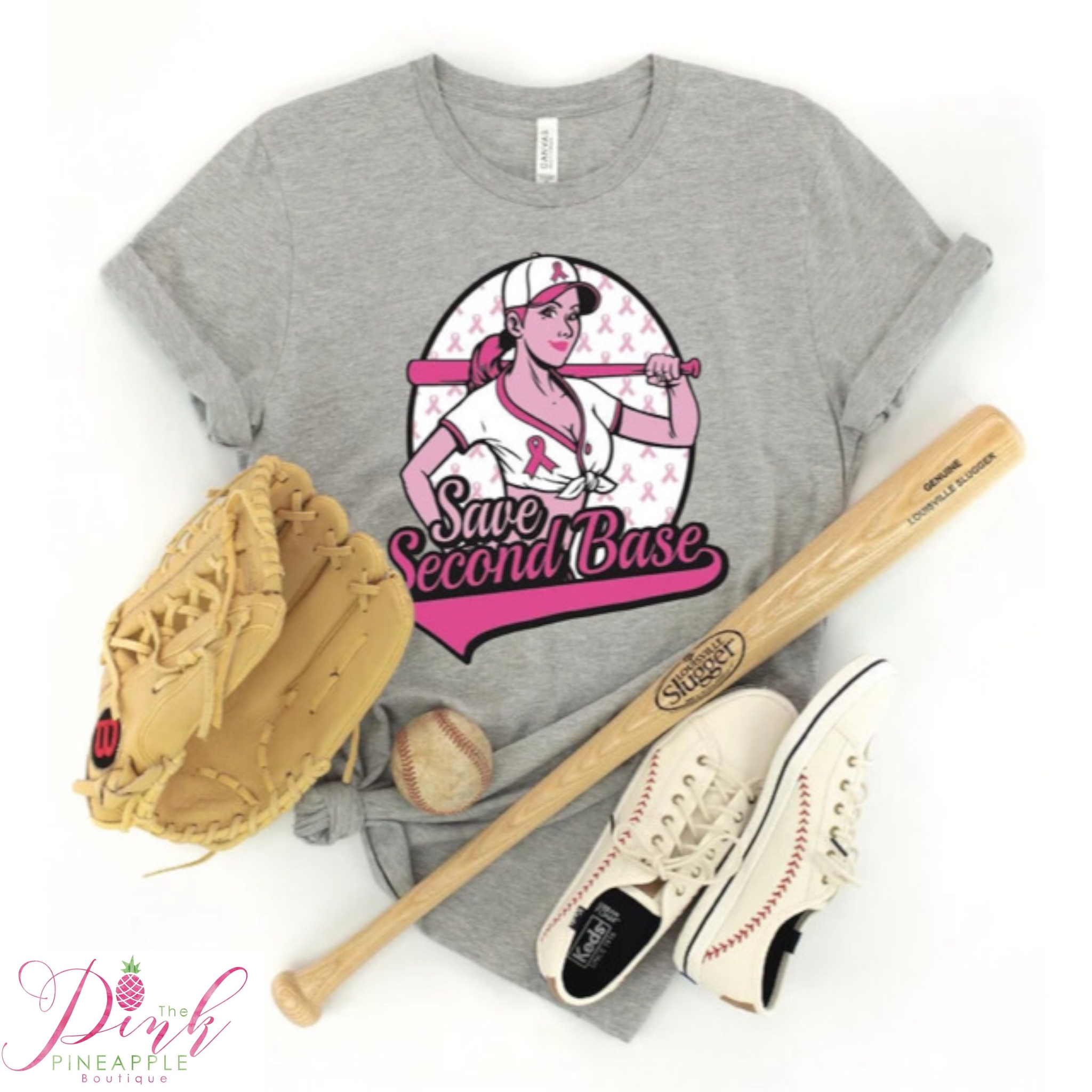 Save Second Base Breast Cancer Tee