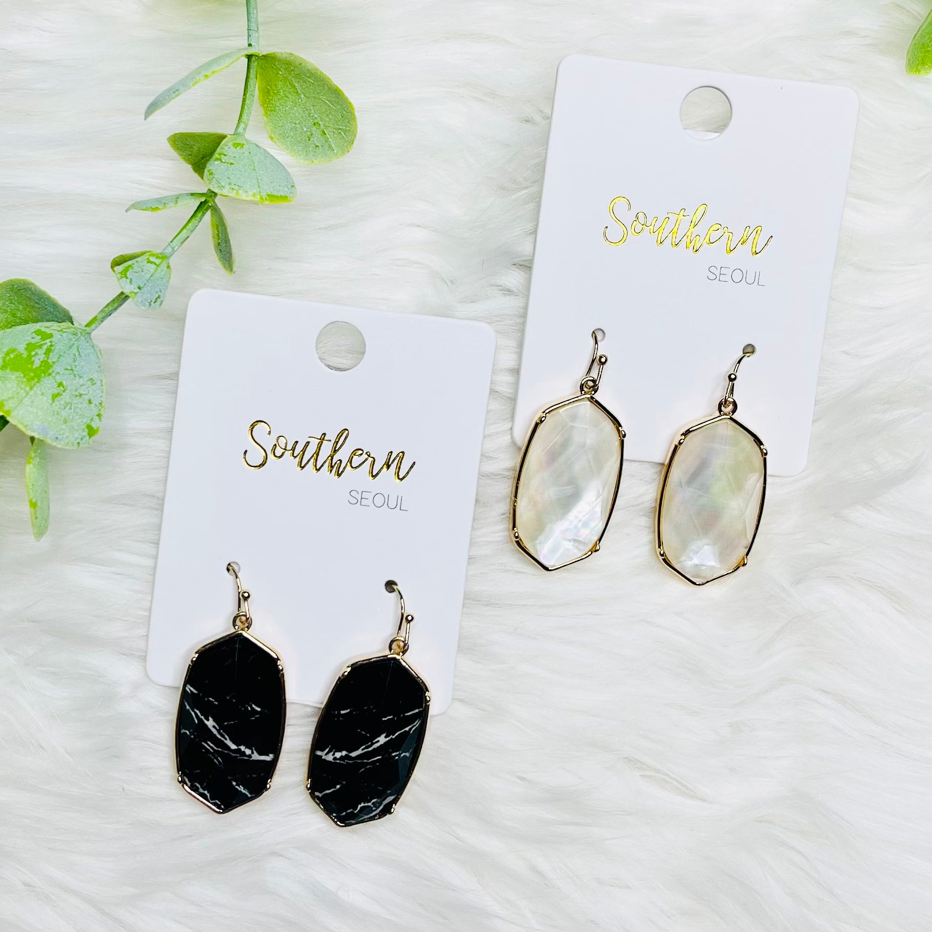 Glossy Oval Earrings