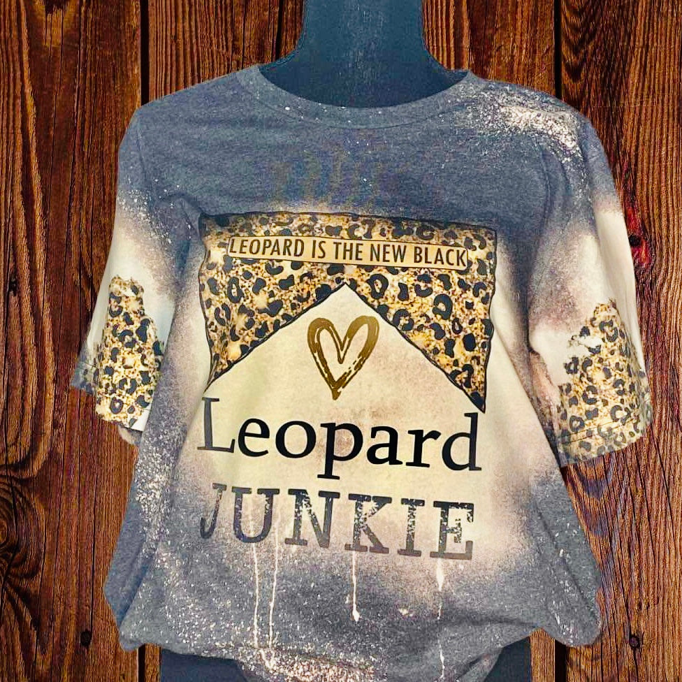 Leopard Junkie Bleached Tee