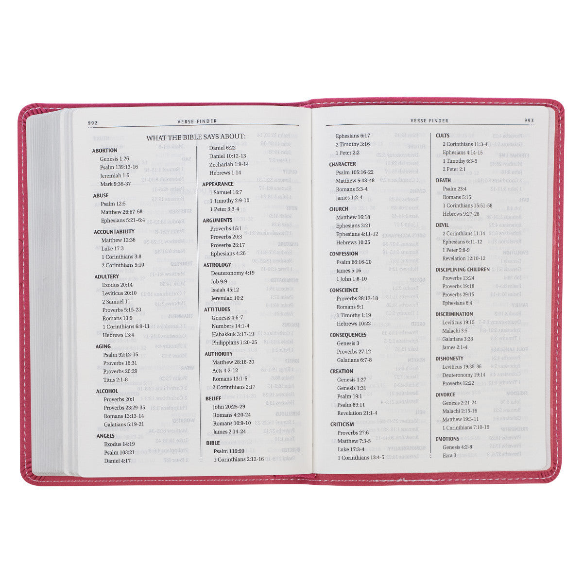 Pink  Faux Leather Compact KJV Bible